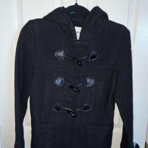 Aeropostale Womens Coat S Dark Grey S Winter Peacoat Hooded